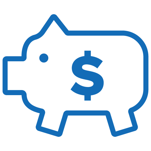 Pig with money symbol icon
