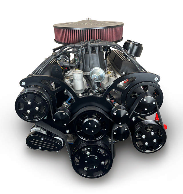 Ford Small Block Compatible 302 C.I. Bronco Edition - 4R70W Automatic Transmission - Black Pulley Kit - Fuel Injected
