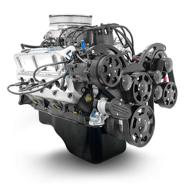 Ford Small Block Compatible 302 C.I. Deluxe Dressed - Front Sump Oil Pan - Cruiser - Black Pulley Kit - Fuel Injected