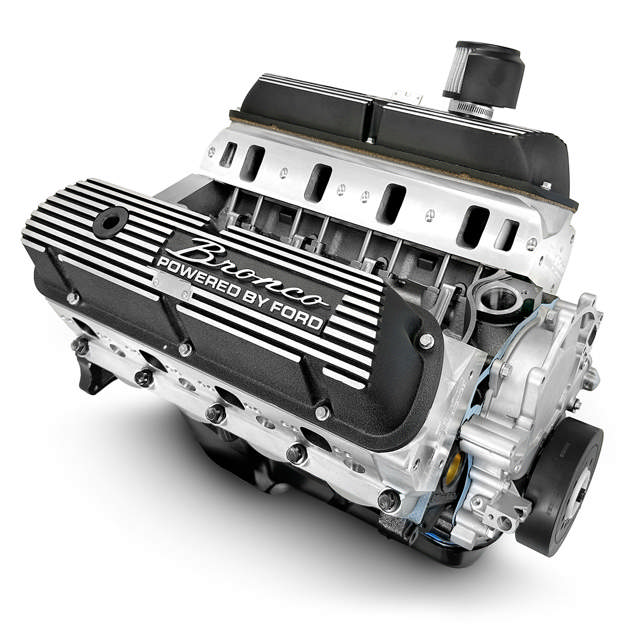 Ford Small Block Compatible 302 C.I. Long Block - Dual Sump Oil Pan - Bronco Edition