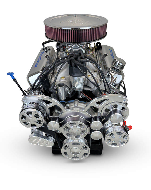 Ford Small Block Compatible Pro Series 427 C.I. Deluxe Dressed - Front Sump Oil Pan - Polished Pulley Kit - Carbureted