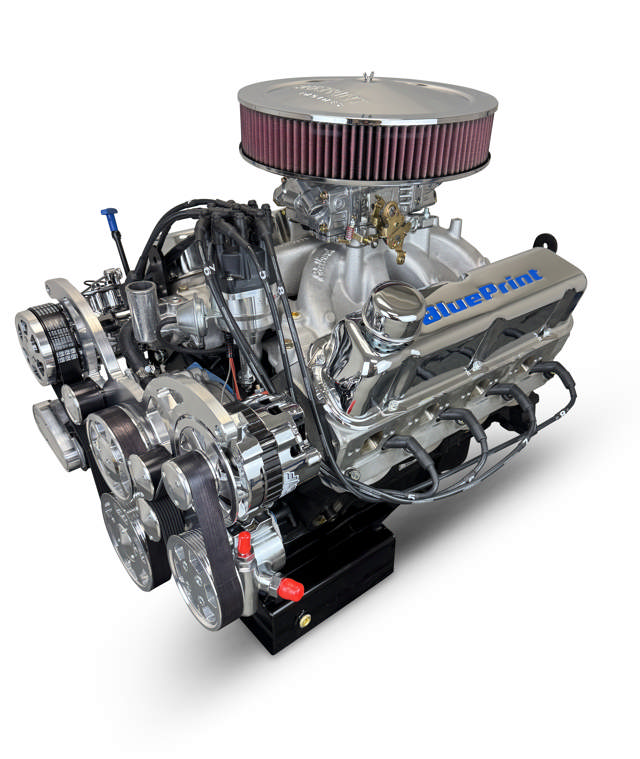 Ford Small Block Compatible Pro Series 427 C.I. Deluxe Dressed - Front Sump Oil Pan - Polished Pulley Kit - Carbureted