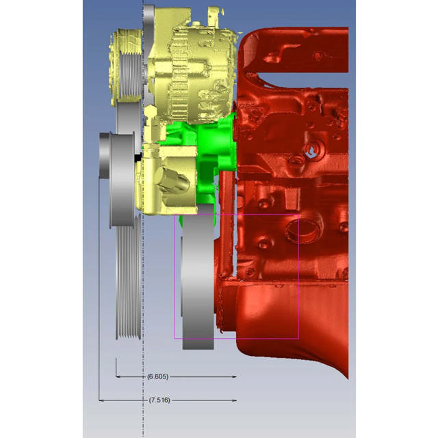 GM BB Standard and Tall Deck Compatible Front Accessory Drive - Full Serpentine - Alternator - AC - Power Steering - Water Pump - Brackets - Bolts - Polished