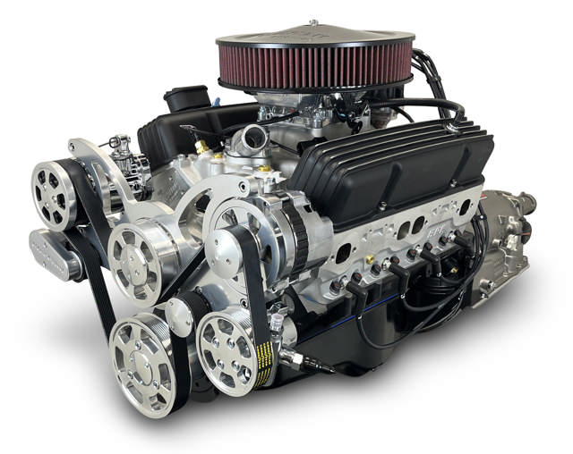 GM Small Block Compatible 383 c.i. Engine and 700R4 Automatic Transmission - Standard Edition Builder Series - Polished Pulley Kit - Fuel Injected