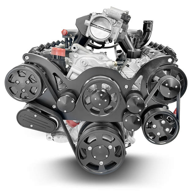 Chrysler Hemi Compatible 426 C.I. Standard Edition - 4L65/70E Automatic Transmission - Black Pulley Kit - Fuel Injected