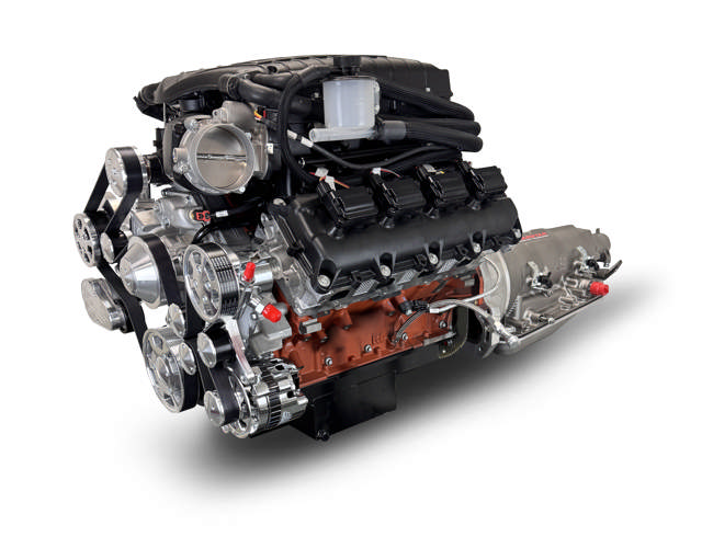 Chrysler Hemi Compatible 426 c.i. Engine and 4L80E Automatic Transmission - 872 Horsepower - Standard Edition Builder Series - Polished Pulley Kit - Supercharged