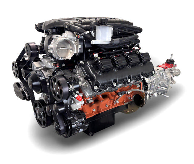 Chrysler Hemi Compatible 426 c.i. Engine and T56 Manual Transmission - 872 Horsepower - Standard Edition Builder Series - Black Pulley Kit - Supercharged