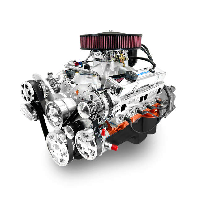 GM Small Block Compatible 454 c.i. Engine and 700R4 Automatic Transmission - 563 Horsepower - Standard Edition Builder Series - Polished Pulley Kit - Fuel Injected