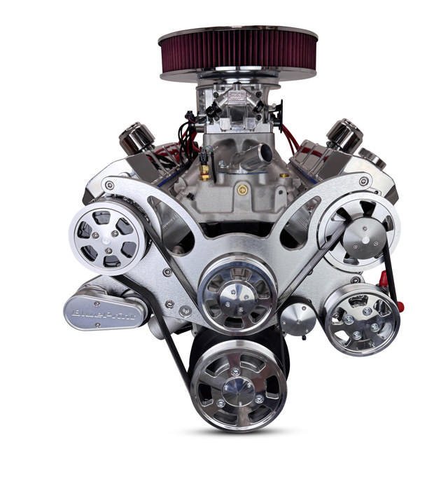 GM Big Block Compatible 598 c.i. Engine and 4L80E Automatic Transmission - 741 Horsepower - Standard Edition Builder Series - Polished Pulley Kit - Fuel Injected