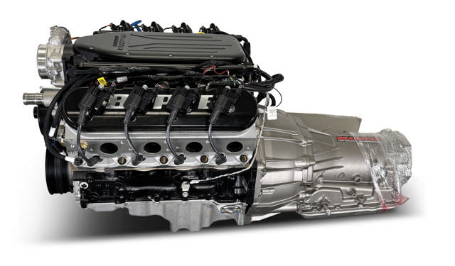 BluePrint Engines GM LS Compatible 376 c.i. Engine and 4L65/70E Automatic Transmission 4WD Ready - Truck Edition Builder Series - Holley Terminator X EFI System