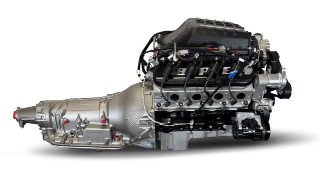 BluePrint Engines GM LS Compatible 376 c.i. Engine and 4L80E Automatic Transmission - Standard Edition Builder Series - Black Pulley Kit - Holley Terminator X EFI System