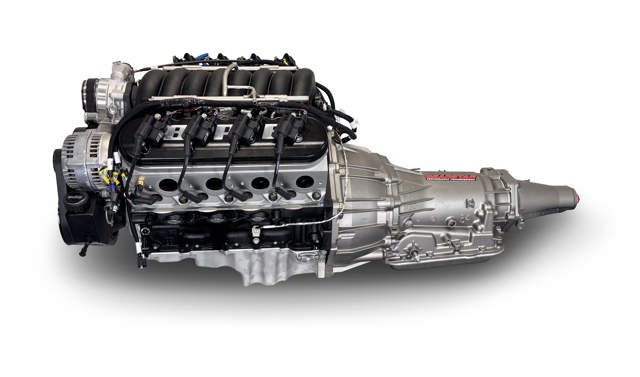 BluePrint Engines GM LS Compatible 427 c.i. Engine and 4L65/70E Automatic Transmission - Standard Edition Builder Series - Natural Pulley Kit - Holley Terminator X EFI System