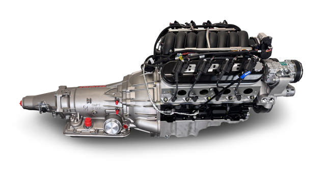 BluePrint Engines GM LS Compatible 427 c.i. Engine and 4L65/70E Automatic Transmission - Standard Edition Builder Series - Natural Pulley Kit - Holley Terminator X EFI System