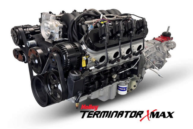BluePrint Engines GM LS Compatible 427 c.i. Engine and T56 Manual Transmission - Standard Edition Builder Series - Black Pulley Kit - Holley Terminator X EFI System