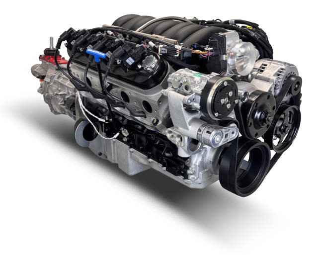 BluePrint Engines GM LS Compatible 427 c.i. Engine and T56 Manual Transmission - Standard Edition Builder Series - Natural Pulley Kit - Holley Terminator X EFI System