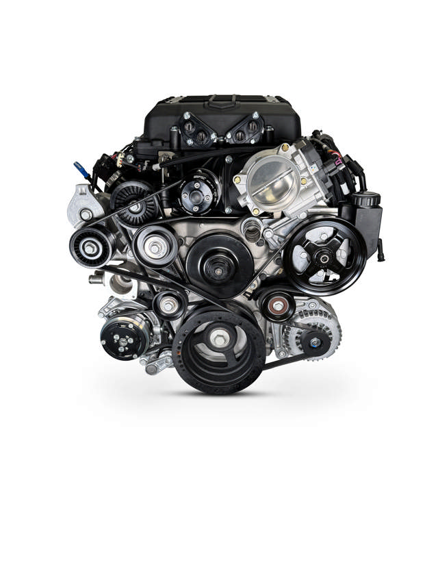 GM LS Compatible 427 c.i. Engine and 4L80E Automatic Transmission - Standard Edition Builder Series - Natural Pulley Kit - Holley Terminator X EFI System
