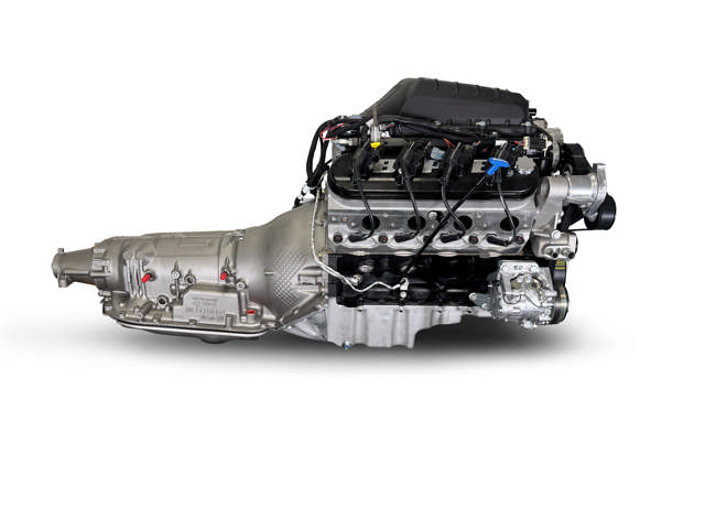 GM LS Compatible 427 c.i. Engine and 4L80E Automatic Transmission - Standard Edition Builder Series - Natural Pulley Kit - Holley Terminator X EFI System