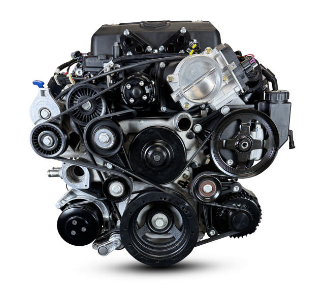 BluePrint Engines GM LS Compatible 427 c.i. Engine and 4L80E Automatic Transmission - Standard Edition Builder Series - Black Pulley Kit - Holley Terminator X EFI System