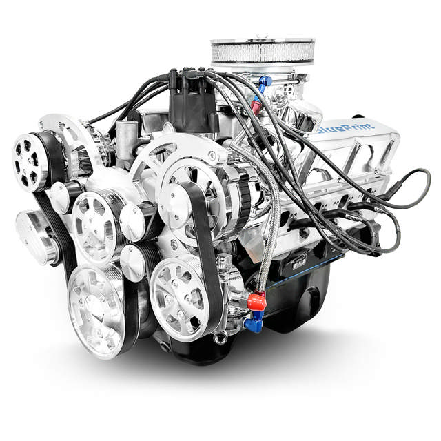 BluePrint Engines Ford Small Block Compatible 302 C.I. Deluxe Dressed - Rear Sump Oil Pan - Cruiser - Polished Pulley Kit - Carbureted