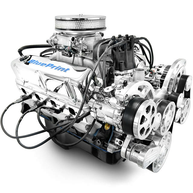 Ford Small Block Compatible 302 C.I. Deluxe Dressed - Rear Sump Oil Pan - Cruiser - Polished Pulley Kit - Fuel Injected