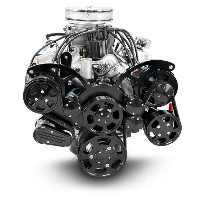 BluePrint Engines Ford Small Block Compatible 302 C.I. Deluxe Dressed - Rear Sump Oil Pan - Cruiser - Black Pulley Kit - Fuel Injected