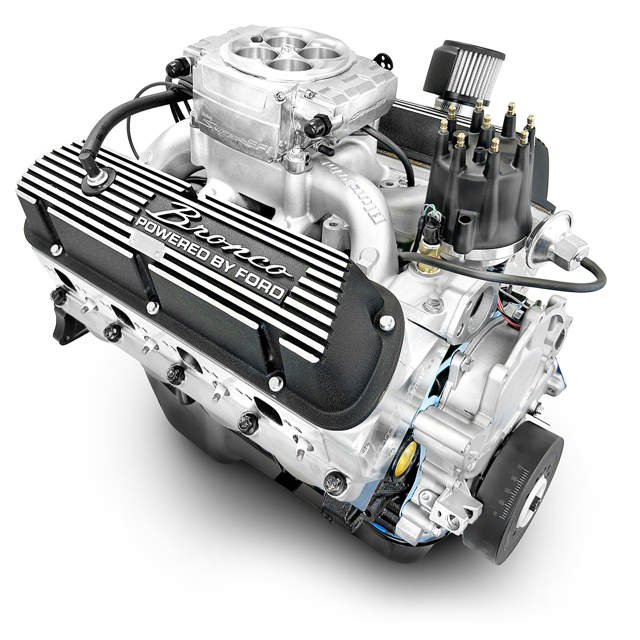 Ford Small Block Compatible 302 C.I. Base Dressed - Dual Sump Oil Pan - Bronco Edition - Carbureted