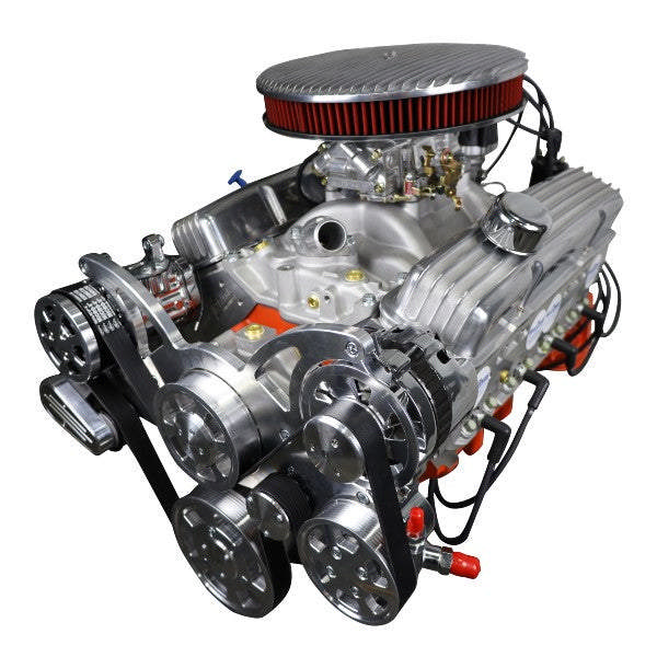 BluePrint Engines GM Small Block Compatible 383 C.I. Deluxe Dressed - Low Profile - Polished Pulley Kit - Carbureted