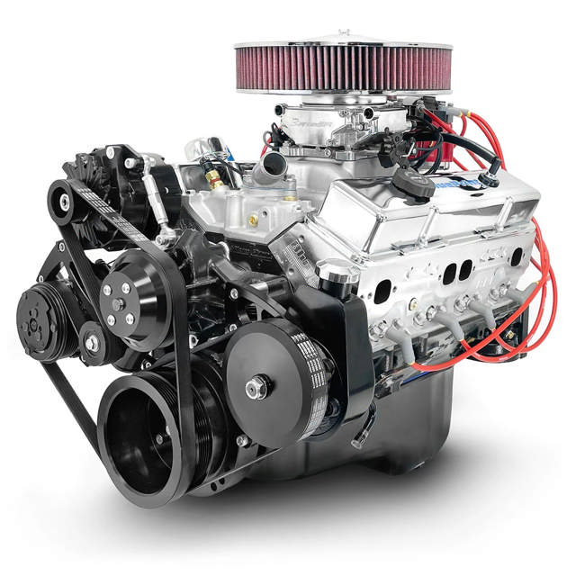 BluePrint Engines GM Small Block Compatible 383 c.i. Engine - 436 Horsepower - Deluxe Dressed - Black Pulley Kit - Fuel Injected