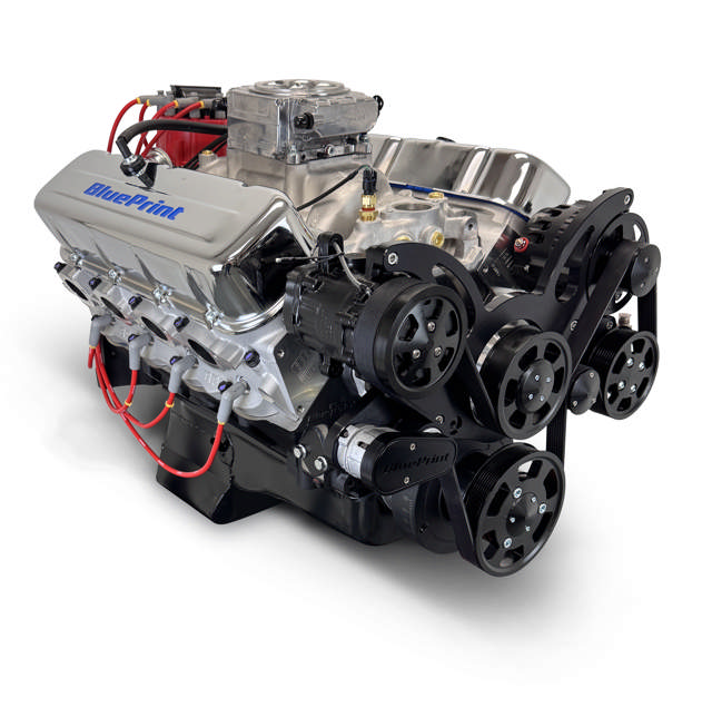 GM Big Block Compatible 496 c.i. Engine - 600 Horsepower - Deluxe Dressed - Black Pulley Kit - Fuel Injected