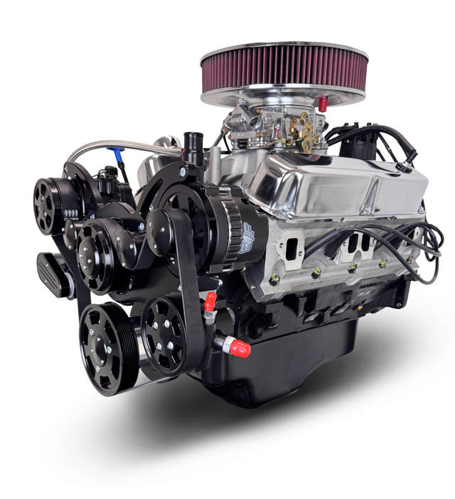 Chrysler Small Block Compatible 408 C.I. Deluxe Dressed - Black Pulley Kit - Carbureted