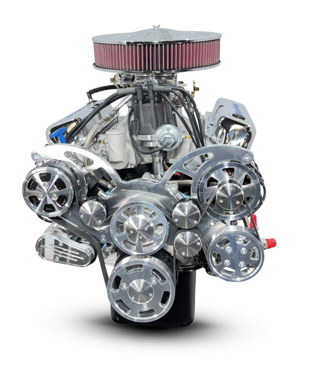 Ford Small Block Compatible 408 C.I. Deluxe Dressed - Carbureted - Polished Pulley Kit
