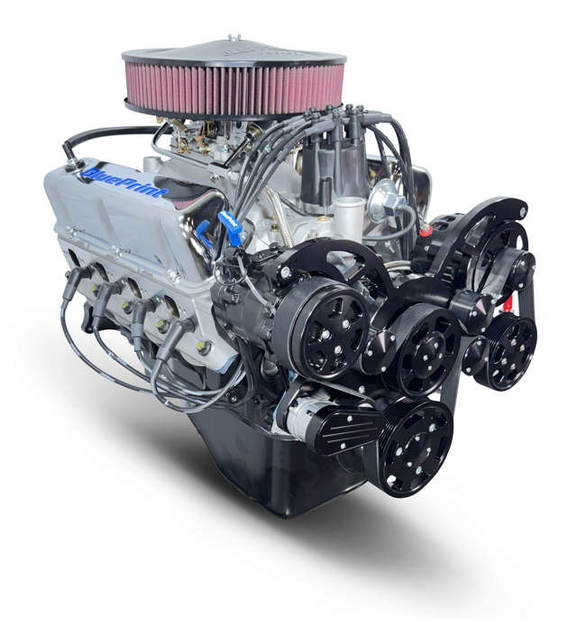 Ford Small Block Compatible 408 C.I. Deluxe Dressed - Carbureted - Black Pulley Kit