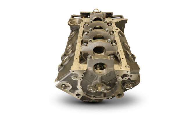 BluePrint Engines GM Small Block Compatible Bare Block – 9.025 Deck x 4.125 Bore, 1-Piece Seal, 350 Main, SIAM, Steel Billet Main Caps, Splayed