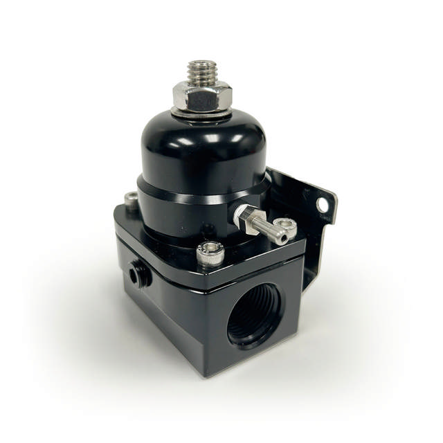 EFI Billet Aluminum Fuel Pressure Bypass Regulator - -10AN ORB - 40-75 PSI - BLACK