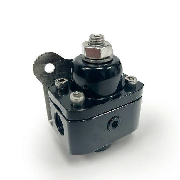 Billet Aluminum Fuel Pressure Regulator - 5-12 PSI - -6AN ORB - Black