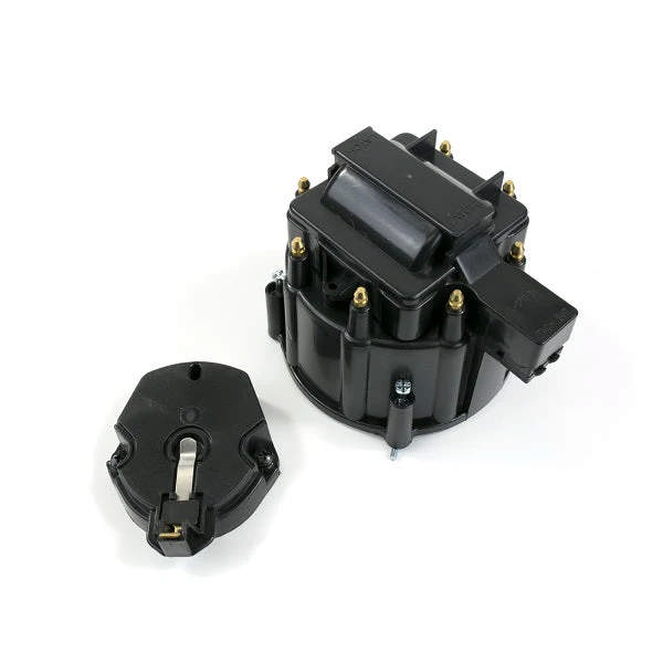 HEI Distributor Cap and Rotor Kit - Coil Cover - Black
