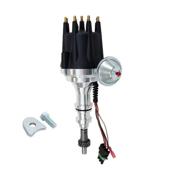 Ford 351 Windsor SB Compatible Pro-Series Ready to Run Distributor - Black Cap