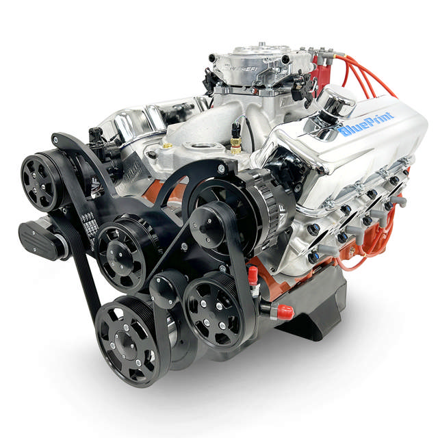 GM Big Block Compatible 502 c.i. Pro Series Engine - 627 Horsepower - Deluxe Dressed - Black Pulley Kit - Fuel Injected
