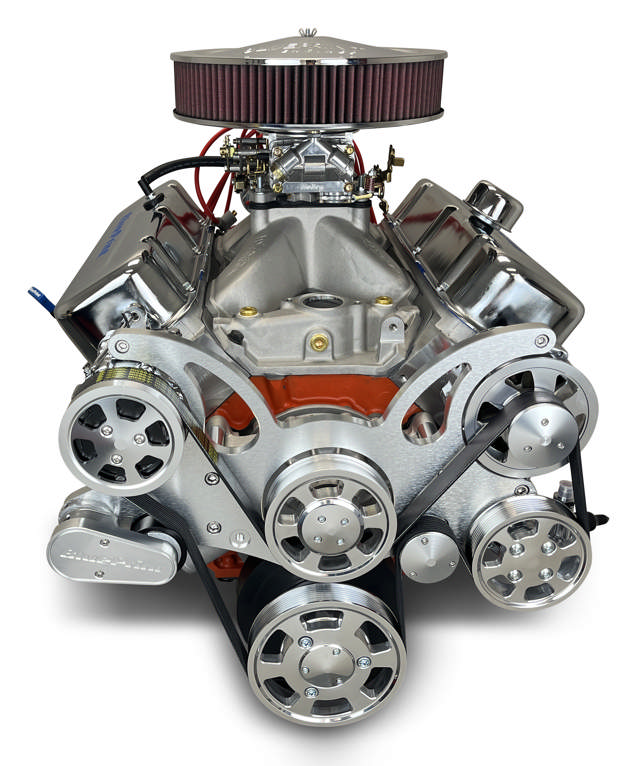 GM Big Block Compatible 540 c.i. Pro Series Engine - 670 Horsepower - Deluxe Dressed - Polished Pulleys - Carbureted