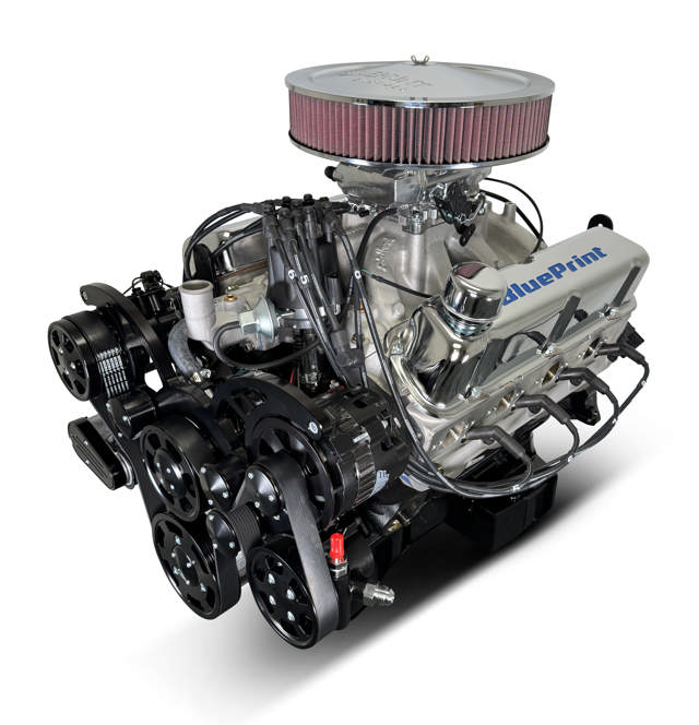 Ford Small Block Compatible Pro Series 427 C.I. Deluxe Dressed - Rear Sump Oil Pan - Black Pulley Kit - Fuel Injected