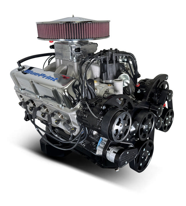 Ford Small Block Compatible Pro Series 427 C.I. Deluxe Dressed - Rear Sump Oil Pan - Black Pulley Kit - Fuel Injected