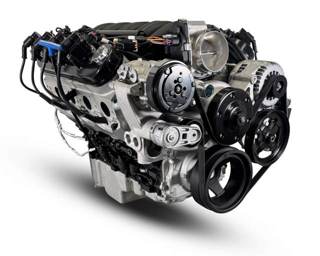 GM LS Compatible 376 c.i. Pro Series Engine - GM Plastic Intake - Deluxe Dressed - Natural Pulley Kit - Holley Terminator X EFI System