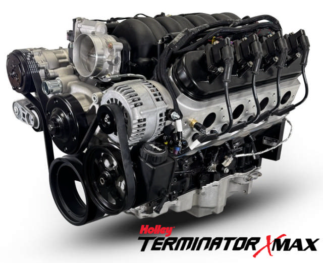 GM LS Compatible 376 c.i. Pro Series Engine - GM Plastic Intake - Deluxe Dressed - Natural Pulley Kit - Holley Terminator X EFI System