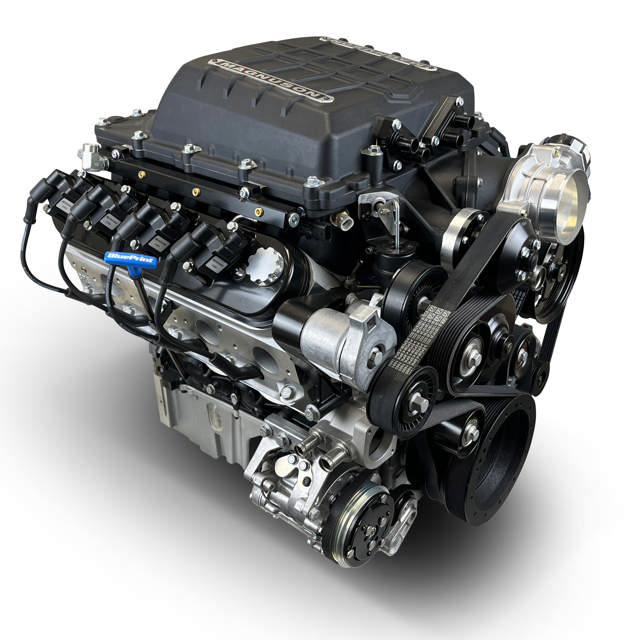GM LS Compatible 376 c.i. Pro Series Engine - Magnuson TVS2650 - Deluxe Dressed - Black Pulley Kit - Holley Terminator X EFI System