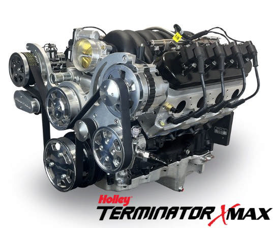 GM LS Compatible 427 c.i. Pro Series Engine - GM Plastic Intake - Deluxe Dressed - Polished Pulley Kit - Holley Terminator X EFI System