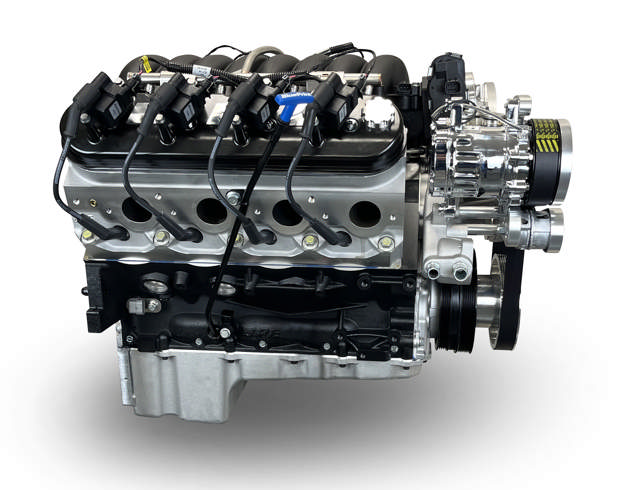 GM LS Compatible 427 c.i. Pro Series Engine - GM Plastic Intake - Deluxe Dressed - Polished Pulley Kit - Holley Terminator X EFI System