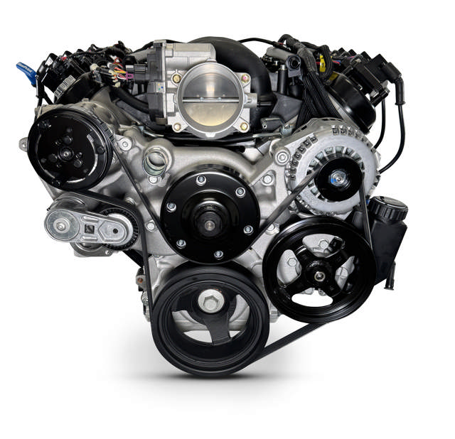 GM LS Compatible 427 c.i. Pro Series Engine - GM Plastic Intake - Deluxe Dressed - Natural Pulley Kit - Holley Terminator X EFI System