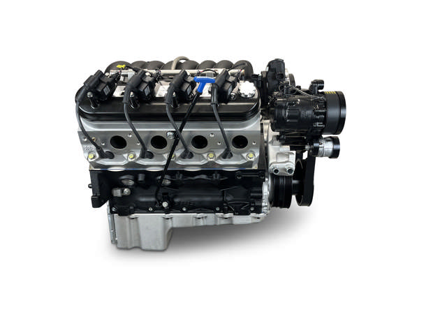 GM LS Compatible 427 c.i. Pro Series Engine - GM Plastic Intake - Deluxe Dressed - Black Pulley Kit - Holley Terminator X EFI System