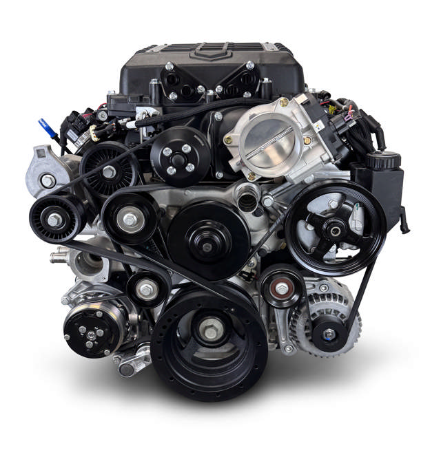GM LS Compatible 427 c.i. Pro Series Engine - 800 Horsepower - Deluxe Dressed - Natural Pulley Kit - Holley Terminator X EFI System