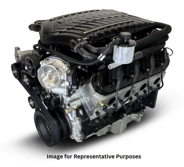 GM LS Compatible 376 c.i. Pro-Series Engine - Gen 6 / 3.0 Whipple - Deluxe Dressed - Natural Pulley Kit - Holley Terminator X EFI System